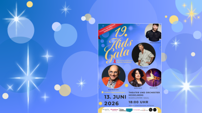 Infografik: Aidsgala im Theater Heidelberg. 13. Juni. Einlass: 17:00, Beginn: 18:00