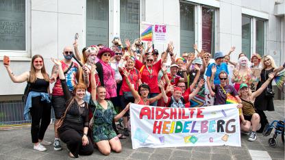 Gruppenbild: Ehrenamtliche der Aidshilfe Heidelberg