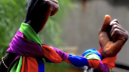 Queere Menschenrechte verteidigen!" Foto von Let’s Walk Uganda
