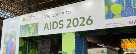 Eingang zur Welt-Aids-Konferenz