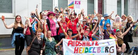 Gruppenbild: Ehrenamtliche der Aidshilfe Heidelberg