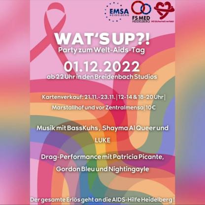 Flyer zur Party zum Welt-AIDS-Tag von MSV