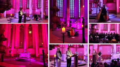 Collage der Andacht zum Welt-Aids-Tag