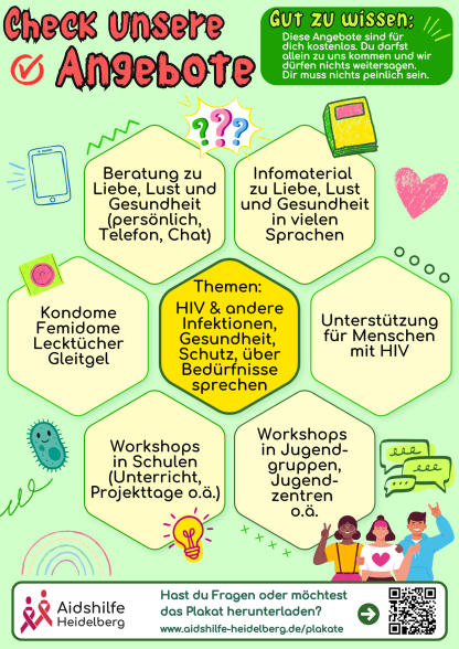 Plakat: Check unsere Angebote