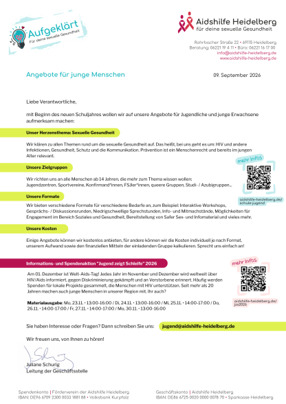 Vorschau: Pr&auml;ventionsbrief: Jugendgruppen
