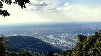 Blick auf Heidelberg vom Königstuhl aus